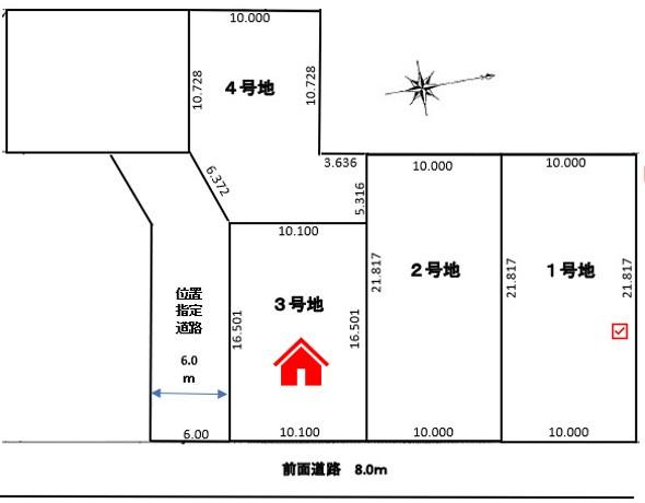 西茨戸1-1 区画図面 西茨戸1-1 区画図面