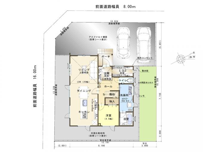 配置図／駐車2～3台