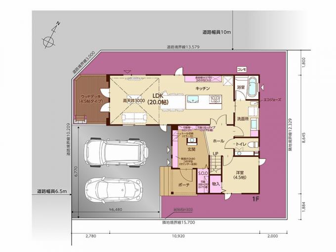 配置図／駐車2台