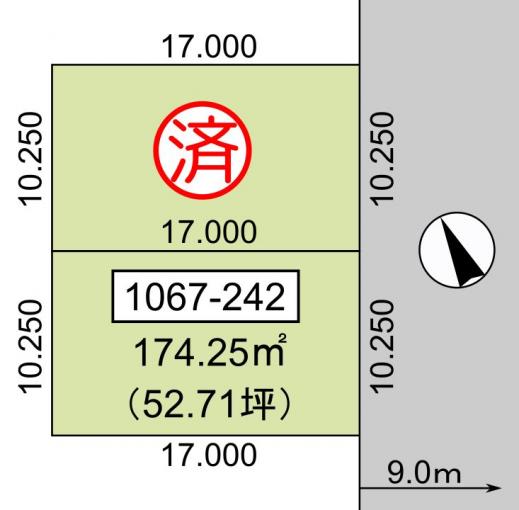 千歳市富丘3丁目1067番242 区画図 千歳市富丘3丁目1067番242 区画図