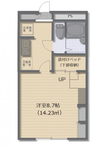 1Kタイプが16戸となります。