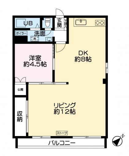1LDK 南東向き 内法52.08㎡ 作図につき現況優先 1LDK 南東向き 内法52.08㎡ 作図につき現況優先