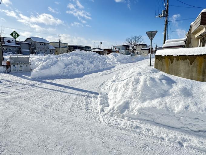 【南側道路】向かい側が公園のため雪捨て場に困りません！