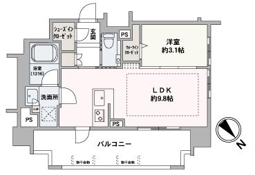 9階住戸、北西角部屋、陽当たり・眺望良好です！