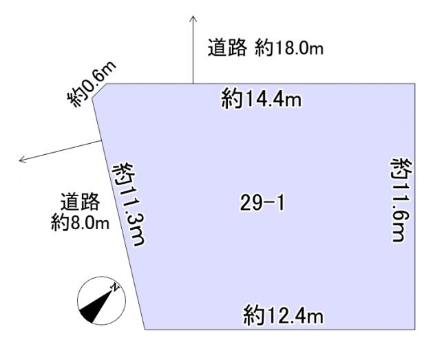 159.33㎡(48.19坪)、南西・北西角地 159.33㎡(48.19坪)、南西・北西角地