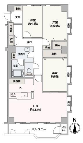 南向きで陽当たり、眺望、風通し良好です。