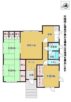 【間取り図】 3LDKの使い勝手の良い平屋。