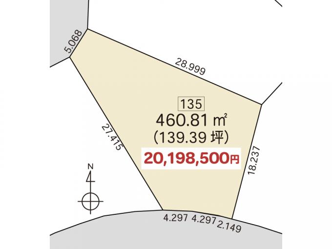【区画135番】 区画図 【区画135番】 区画図