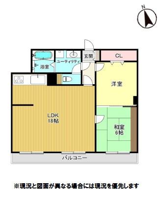【間取図】リビングからバルコニーへ繋がる明るい設計 【間取図】リビングからバルコニーへ繋がる明るい設計