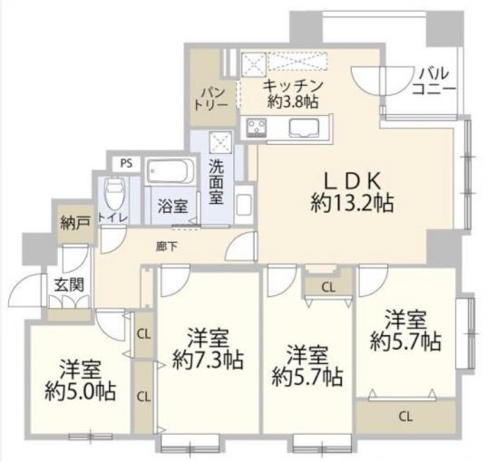 4LDK+納戸+パントリー 4LDK+納戸+パントリー