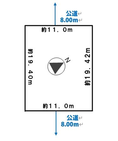 【区画図】敷地広々64坪超! 【区画図】敷地広々64坪超!