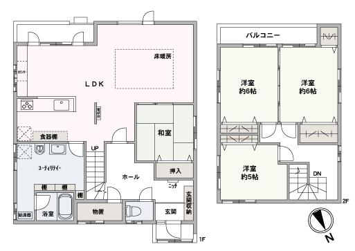 4LDK、南西向き。2015年に間取変更もしています 4LDK、南西向き。2015年に間取変更もしています