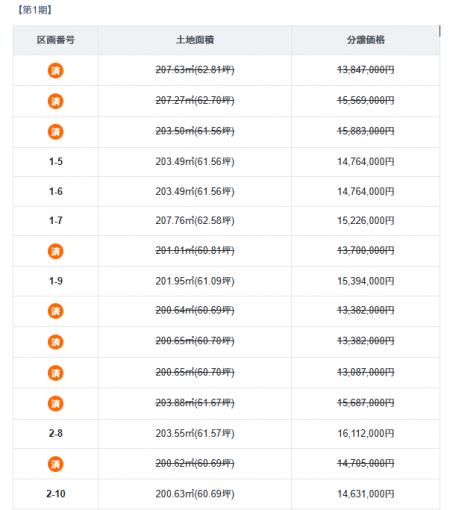分譲価格