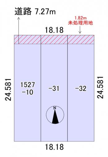 地形図(道路未処理用地有) 地形図(道路未処理用地有)