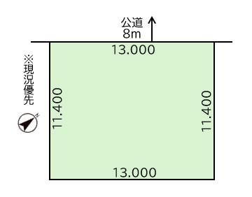 間口13mの整形地☆ 間口13mの整形地☆