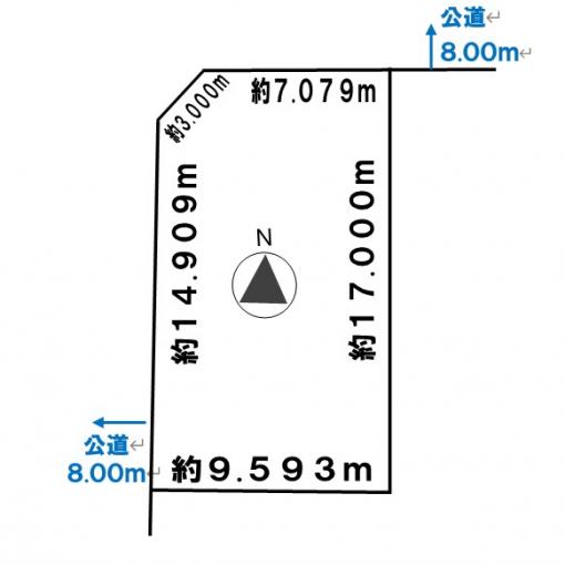 【区画図】前面道路が広く駐車も快適 【区画図】前面道路が広く駐車も快適