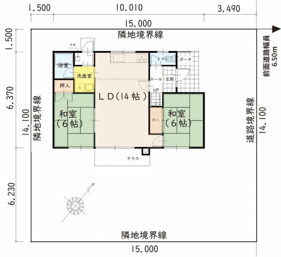 配置図・1階平面図 配置図・1階平面図