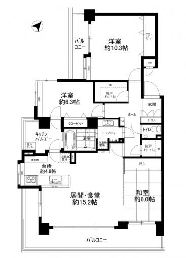 間取図　４LDK改３LDK