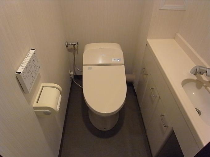 トイレは手洗いカウンター付き