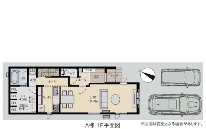 A棟1階間取り図 A棟1階間取り図
