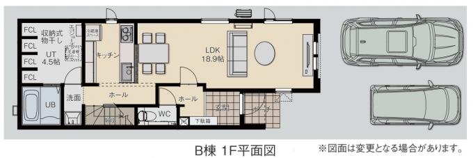 B棟1階間取り図 B棟1階間取り図