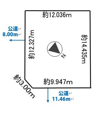 【区画図】既存建物の解体費用がかからない解体更地渡し 【区画図】既存建物の解体費用がかからない解体更地渡し