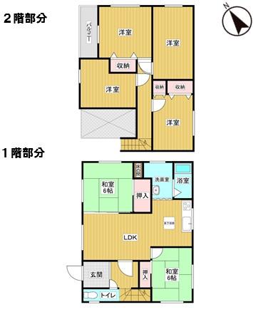 【間取図】全居室6帖以上でゆとりある6LDK。