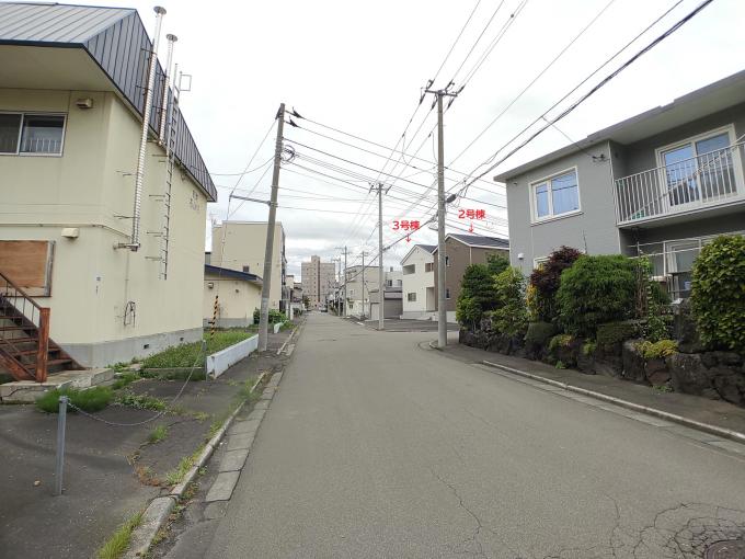 北側から現地方向 北側から現地方向