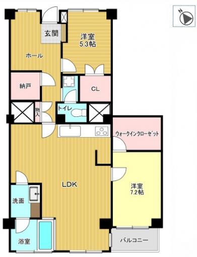 【間取図】広々としたLDKを中心 【間取図】広々としたLDKを中心
