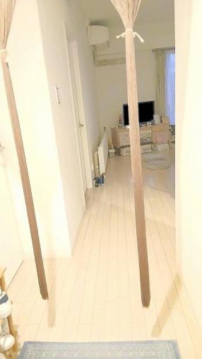 お部屋玄関 → リビング お部屋玄関 → リビング
