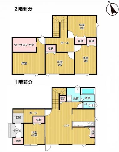【間取図】2階にはWICも完備 【間取図】2階にはWICも完備