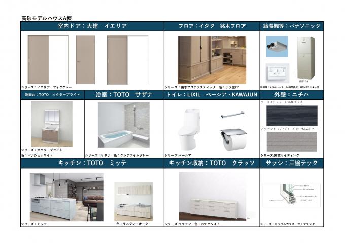 住宅設備、床材、建具等（A棟）