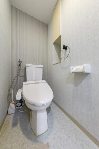 大きい洗面所に配置された1つ目のトイレです 大きい洗面所に配置された1つ目のトイレです