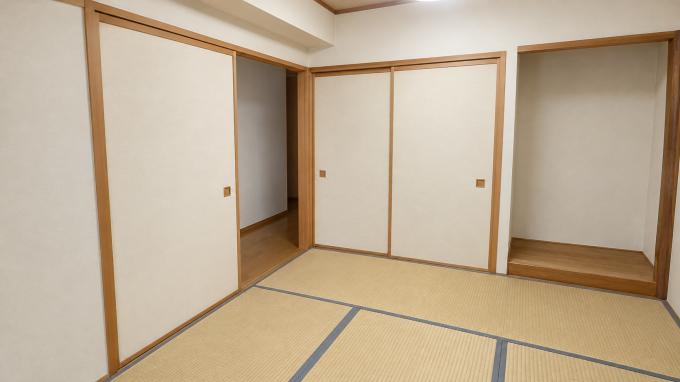 【和室】リビングと廊下2か所から出入り可能な２WAY仕様◎