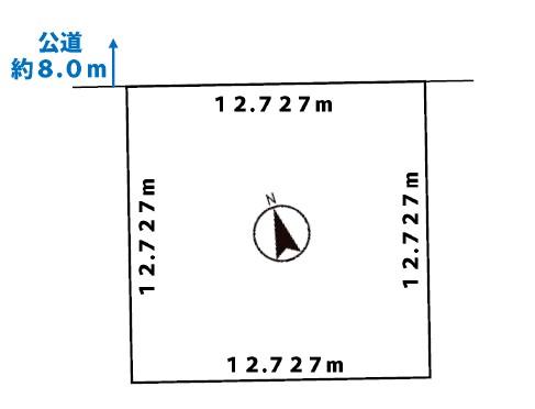 【区画図】自由度が高く駐車並列や庭の配置もしやすい土地 【区画図】自由度が高く駐車並列や庭の配置もしやすい土地
